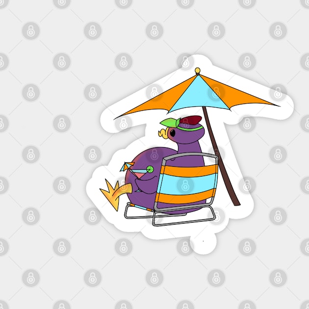 Sunset Lounger Sticker by threeonethree